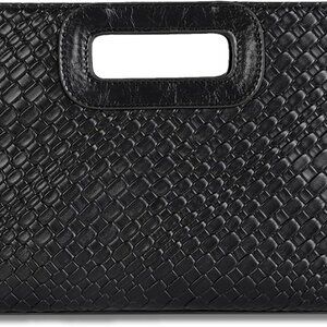 Compact Faux Leather Clutch Purse for Women - Fashion-Forward Evening Accessory